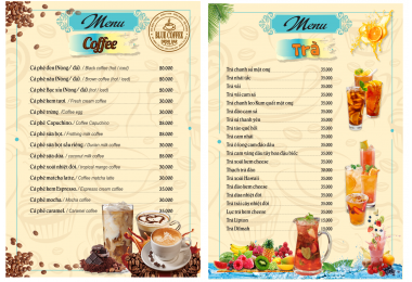 Download Mẫu menu Blue coffee